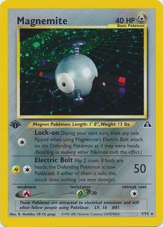 Magnemite – 7/75 – Holo 1st Edition
