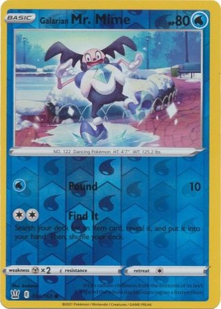 Galarian Mr. Mime – 34/163 – Common Reverse Holo