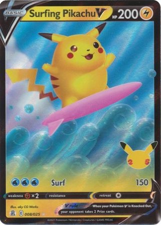Surfing Pikachu V – 8/25 – Ultra Rare
