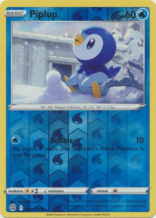 Piplup – 35/172 – Common Reverse Holo