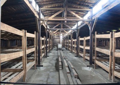 Auschwitz-Birkenau - interior of wooden barrack