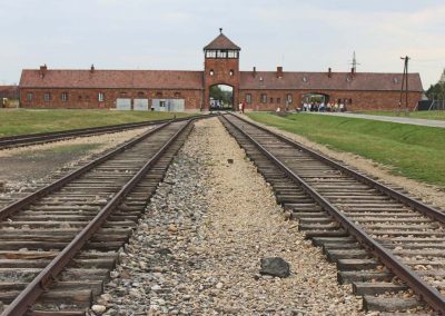 Auschwitz-Birkenau - the famous gatehouse