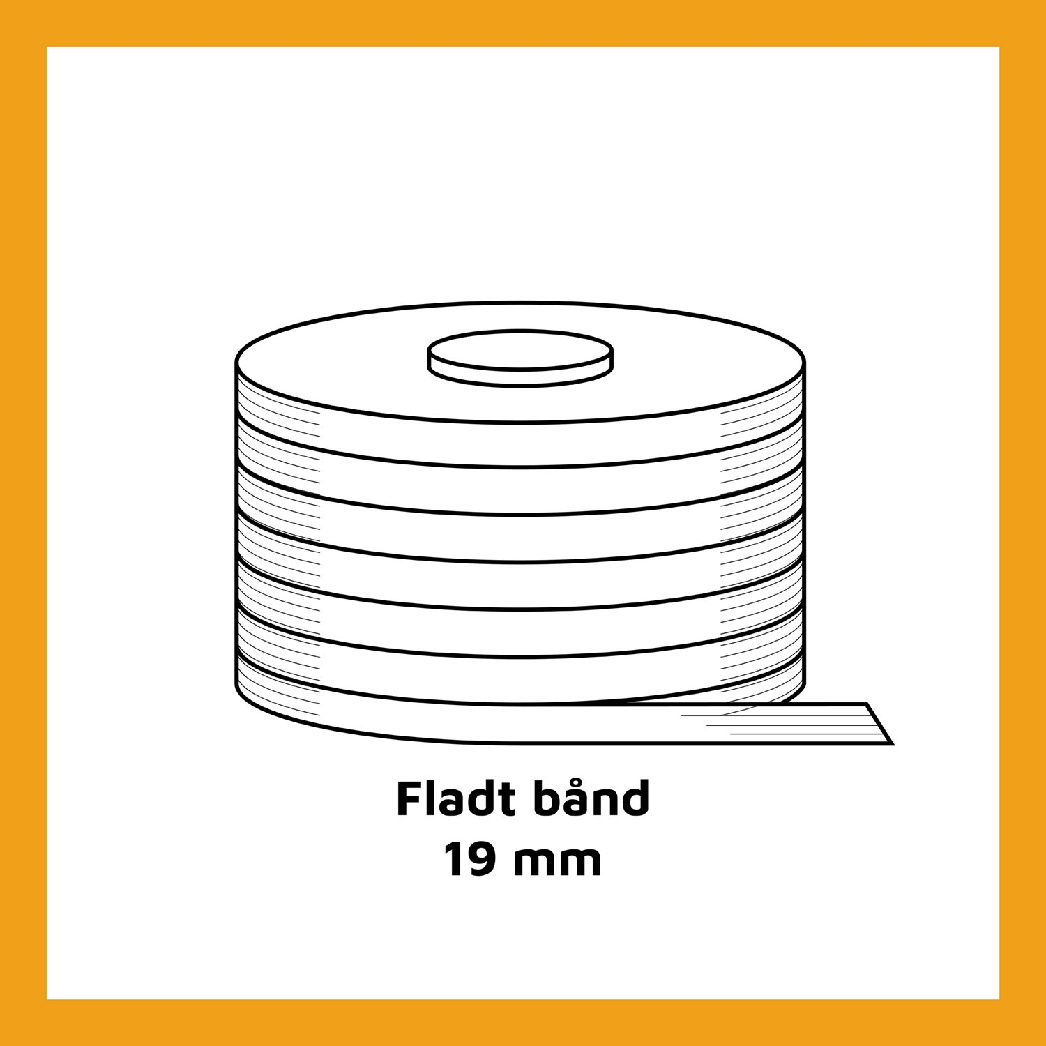 Fladt bånd - 19mm