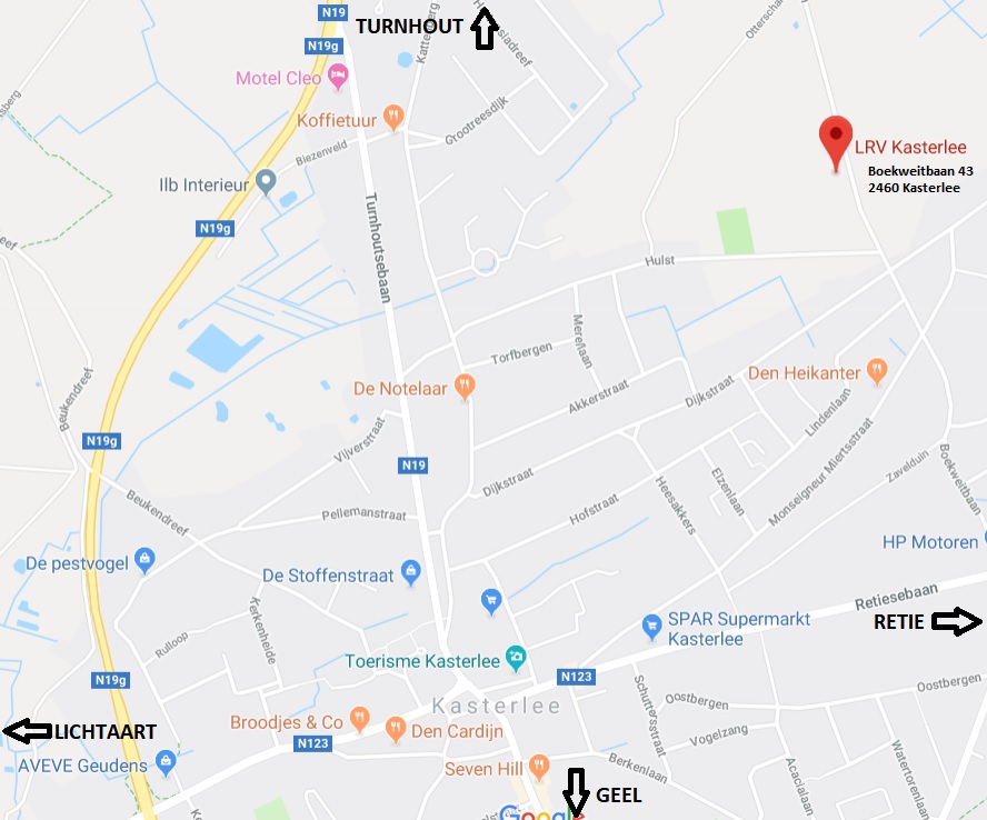 locatie pompoenweging kasterlee op kaart