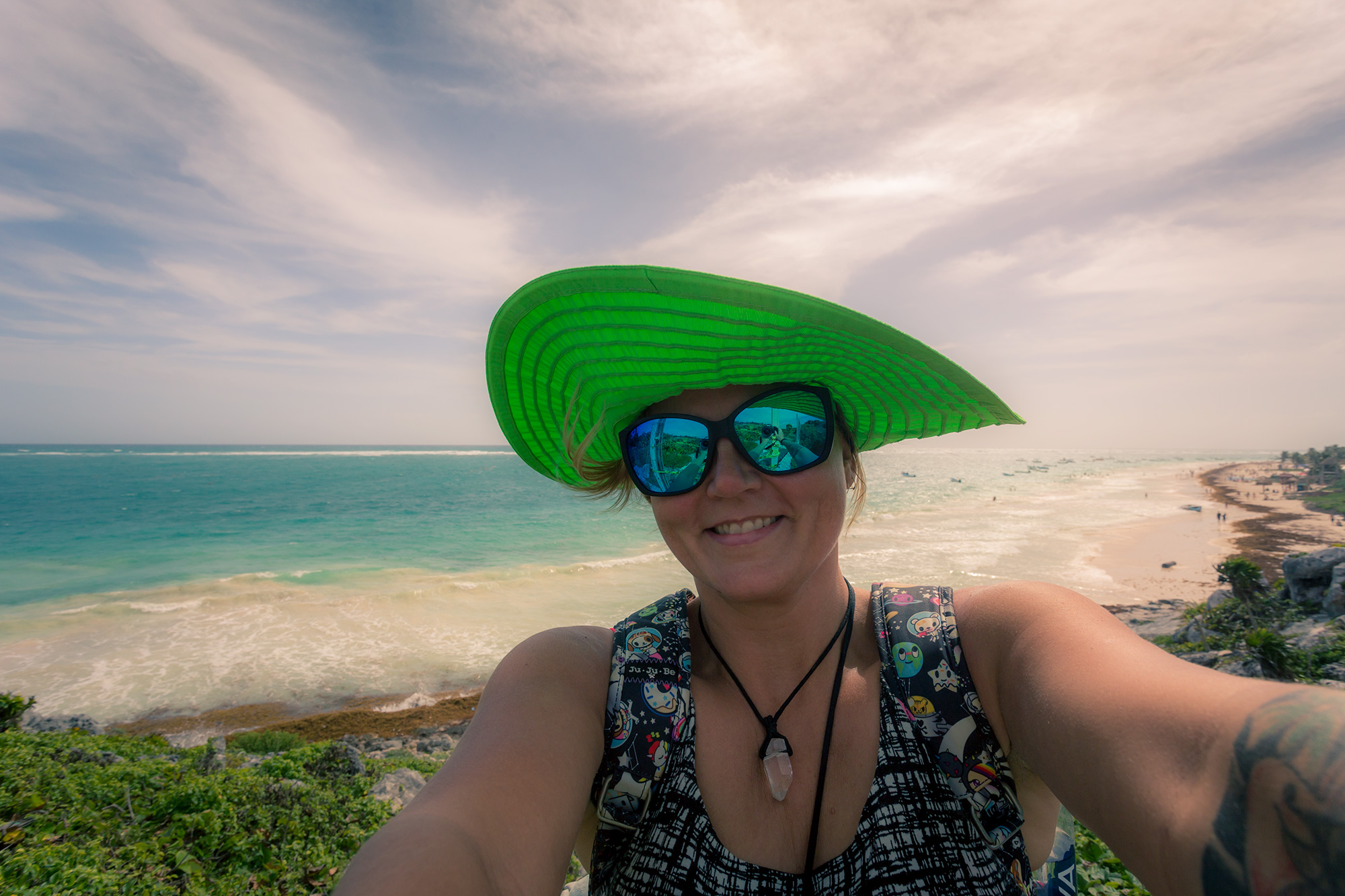 charnette woman taking selfie on playa pescadores