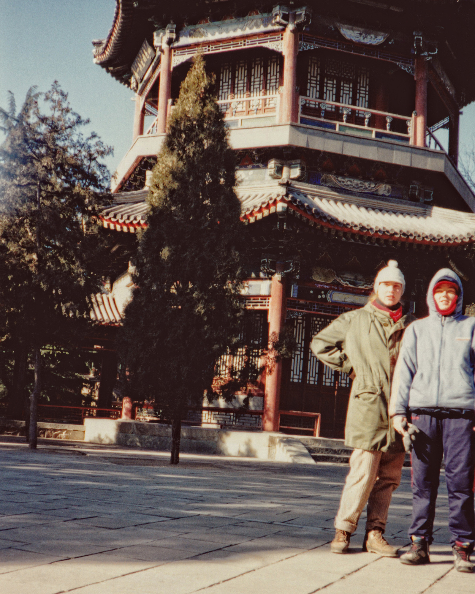 charnette two women posing at the summer palace beijing china