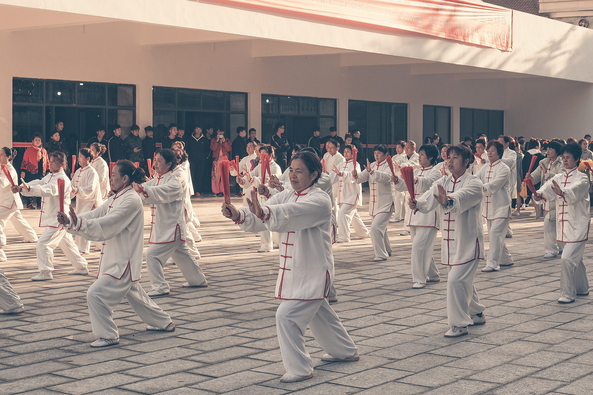 guilin women practicing tai chi