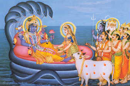 Gods Praying Srimannarayana