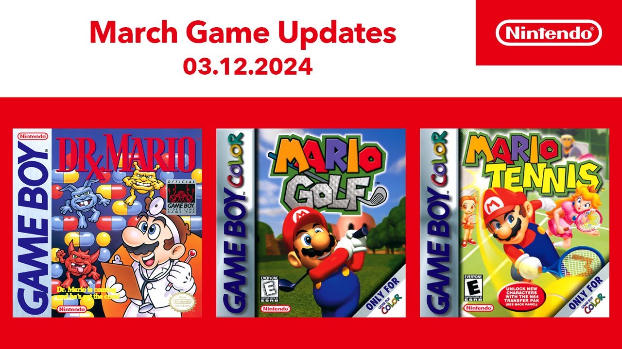 Game Boy – March 2024 Game Updates – Nintendo Switch Online