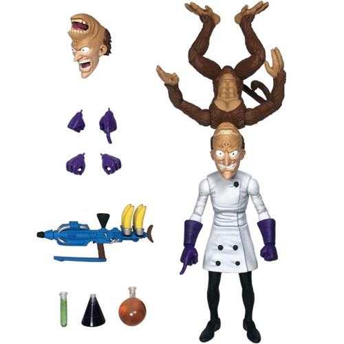earthworm jim professor monkey for a head premium dna toys actiefiguur set