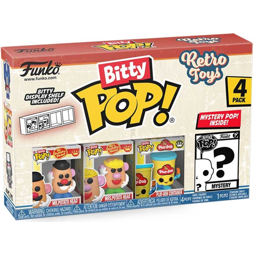 hasbro mr potato head mrs potato head play doh container funko bitty pop
