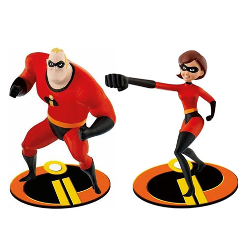 the incredibles mr incredible elastigirl bullyland verzamelfiguren