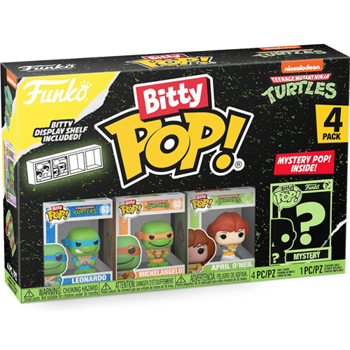 tmnt leonardo michelangelo april oneil funko bitty pop