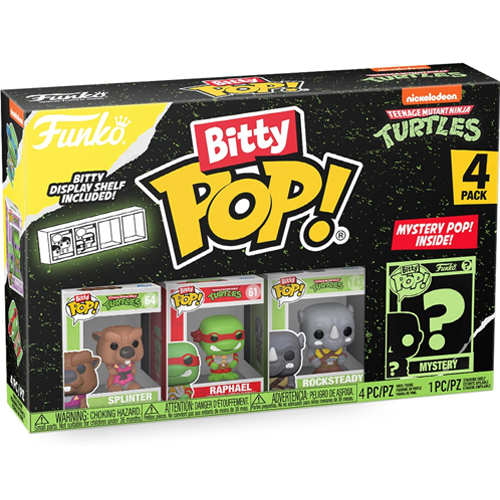 tmnt splinter raphael rocksteady funko bitty pop