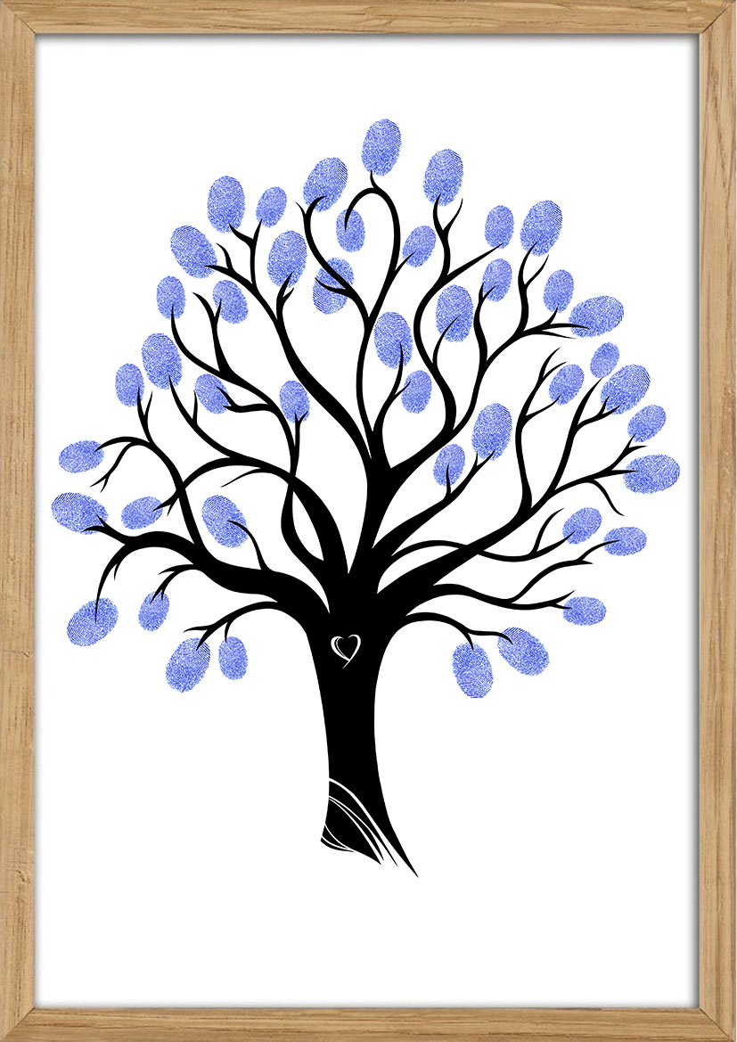 Latterlig plejeforældre tage medicin Træ til fingeraftryk | Dåbstræ | Gæstetegning | Personlig