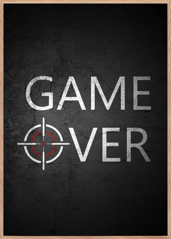 game over spil plakat