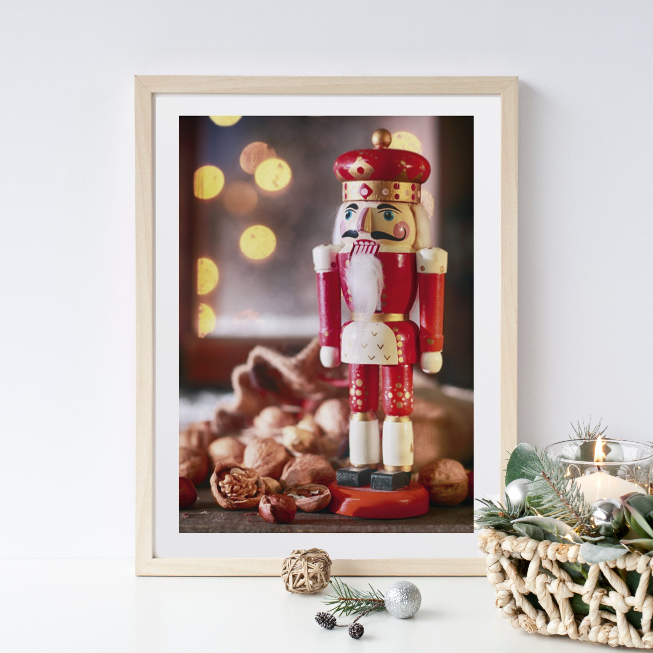 Frames Christmas Mockup. Scandinavian style.