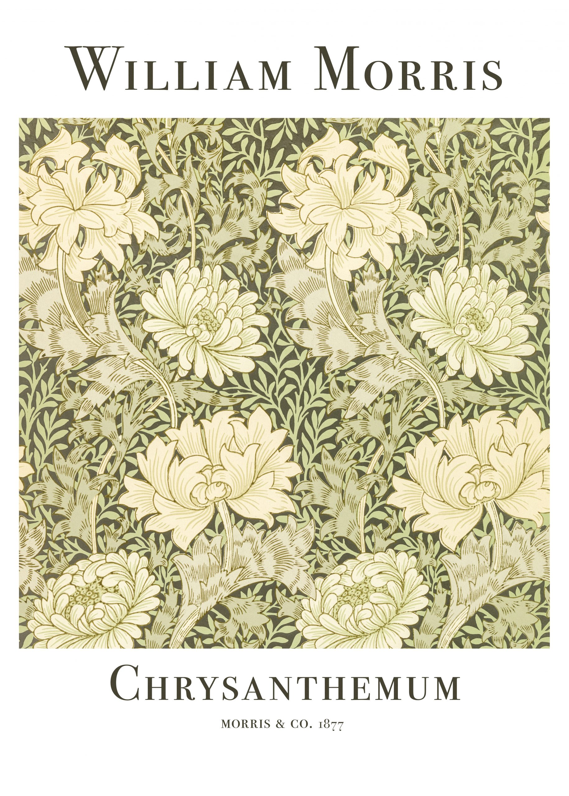 Chrysanthemum pattern (1877) by William Morris. Original from Th