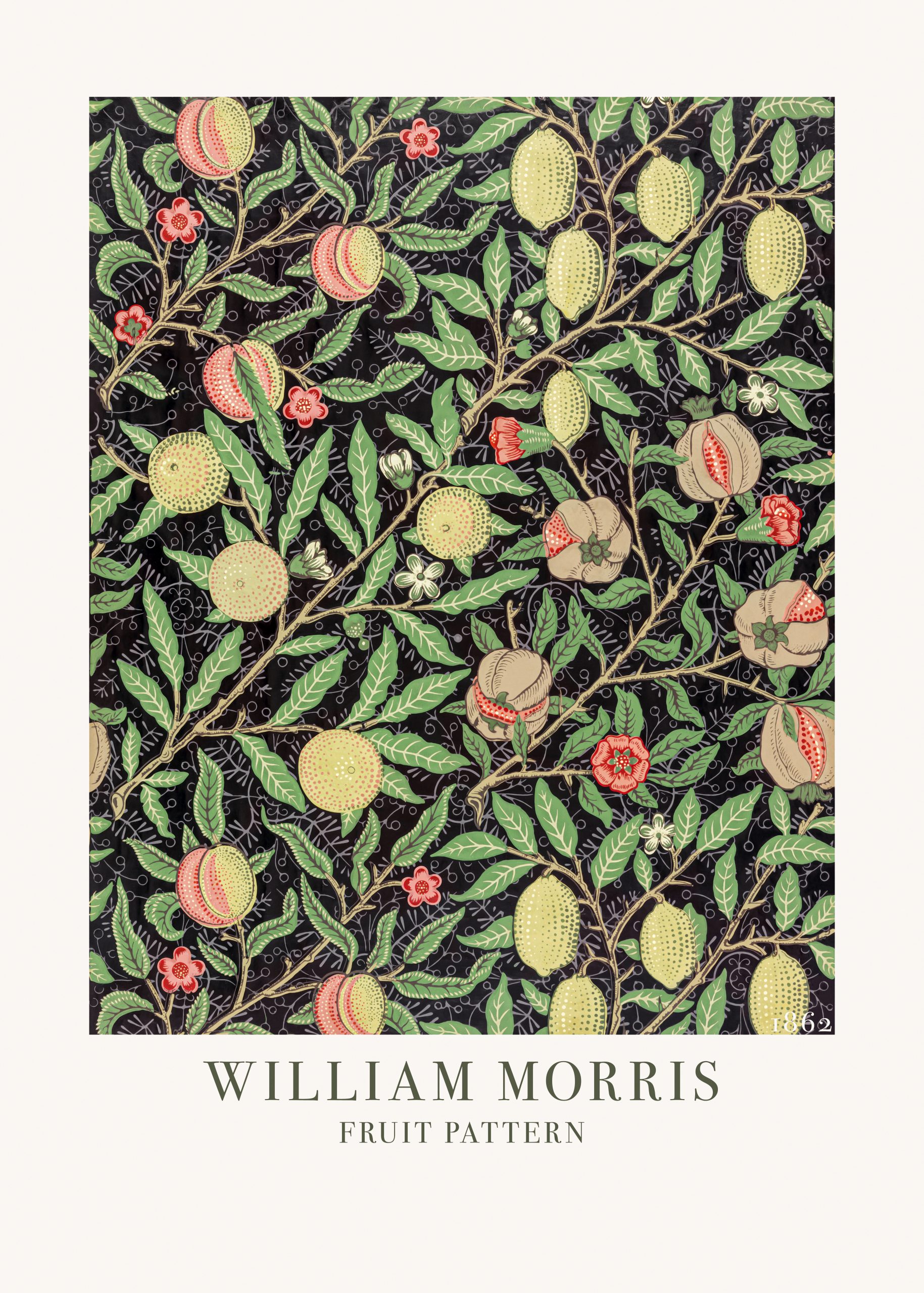 Fruit pattern (1862) by William Morris. Original from The Smiths