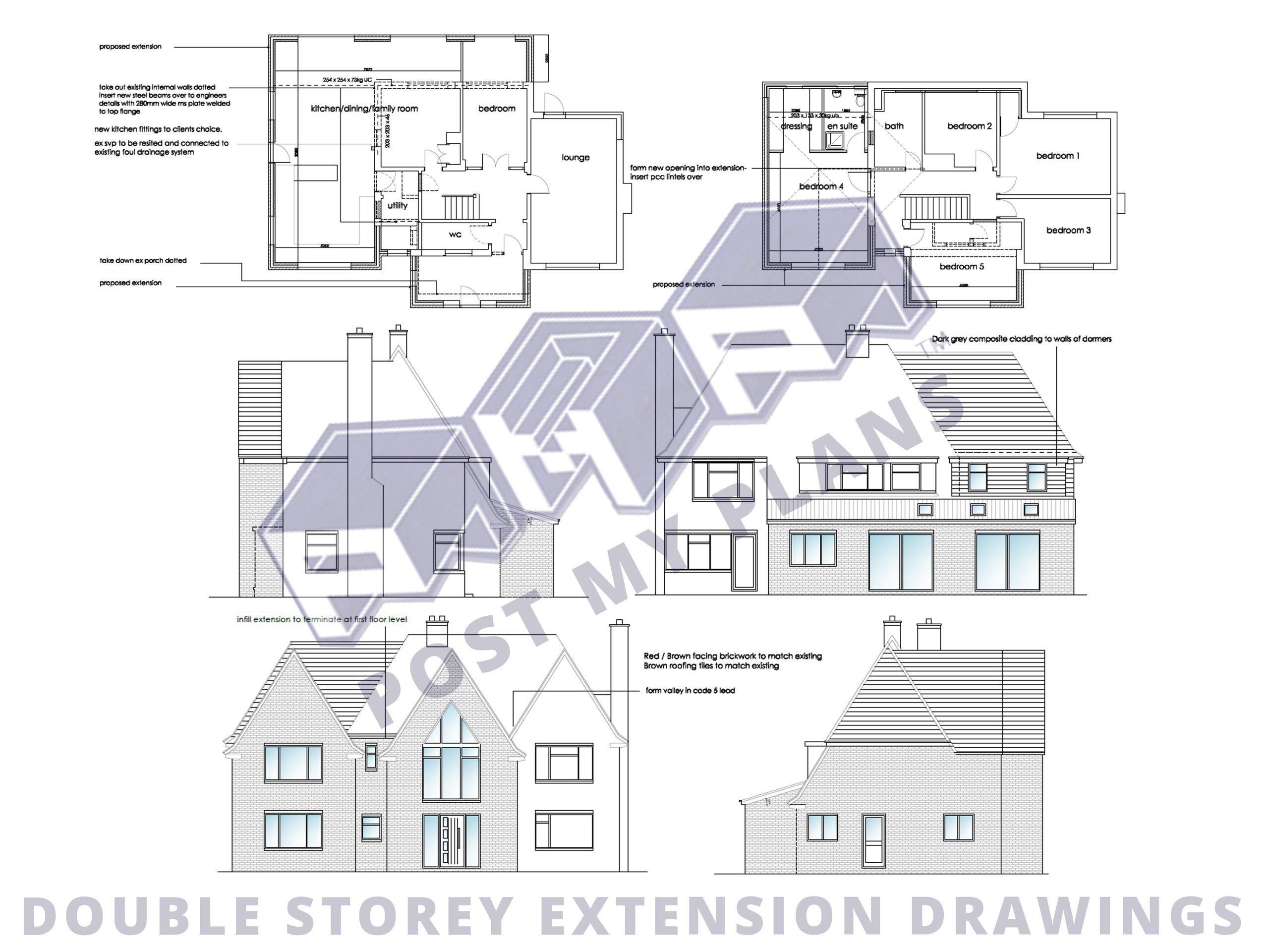 double storey extension drawings scaled af067ca5