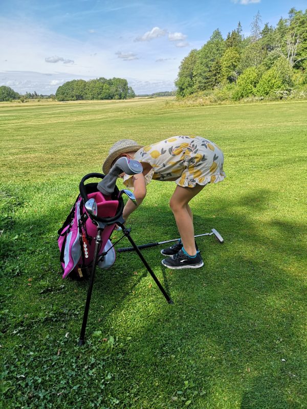 Rätt pinaler på golfbanan