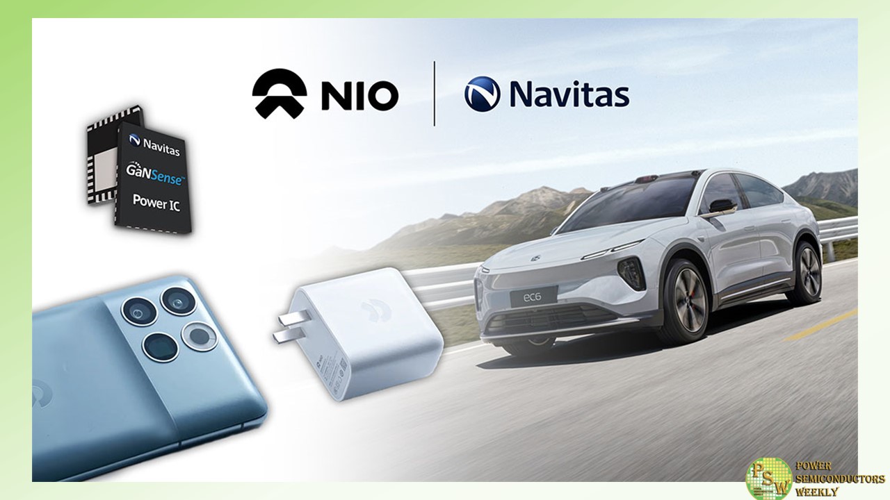 NIO Released a Phone with 66 W Fast Charger powered by Navitas GaNFast™