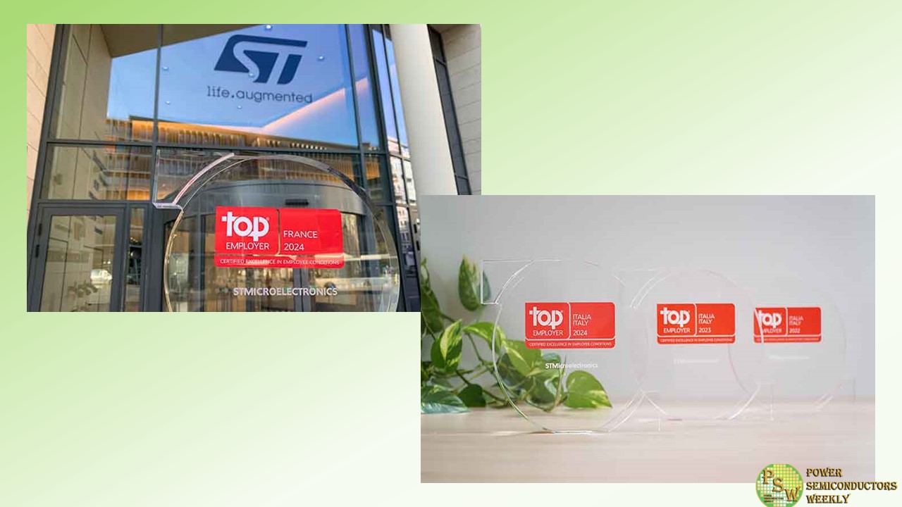 STMicroelectronics Named Top Employer 2024 in Italy and France