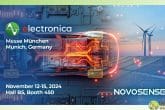 NOVOSENSE to Present Latest Developments for Intelligent Vehicles, Electrification and Industrial Control at electronica 2024