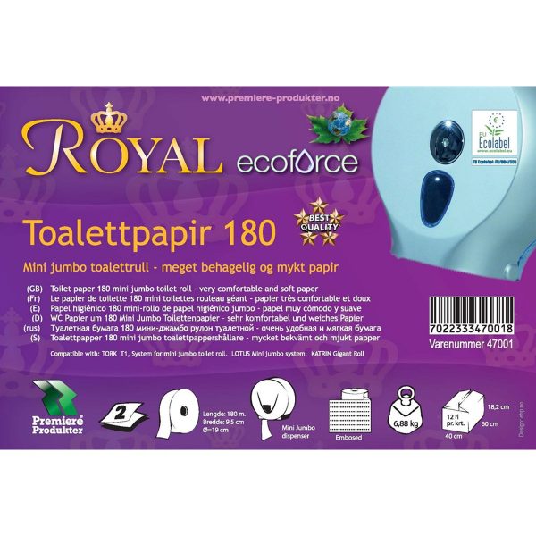 Royal Ecoforce Toalettpapir 180 *krt a 12 rl