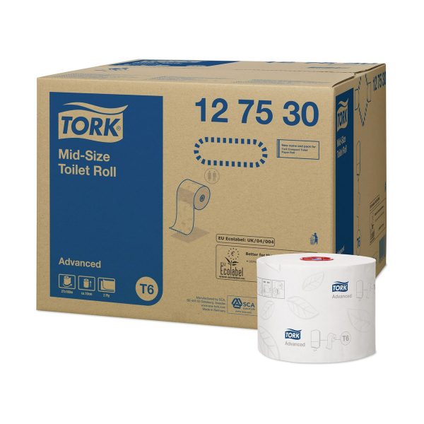 Tork Mid-size T6 Toalettrull adv. 2-lag (127530)*Krt a 27 rl