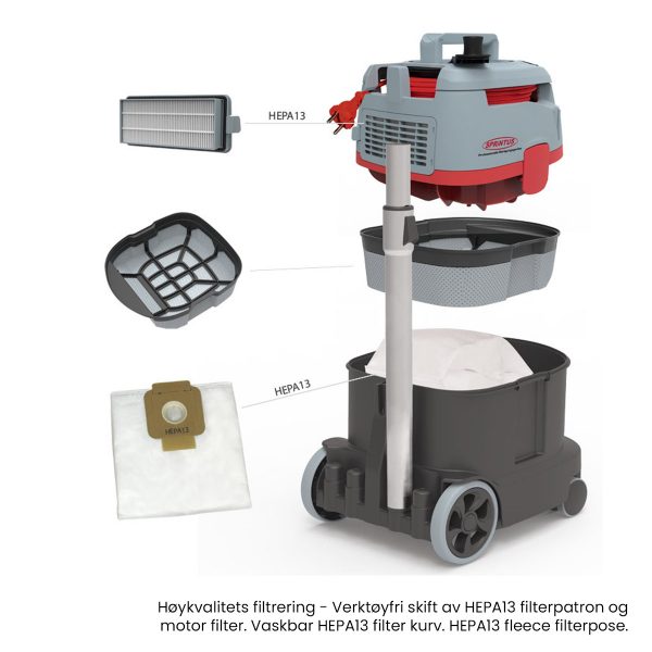 SPRINTUS Era TEC Støvsuger 13Liter 700W - Bilde 3