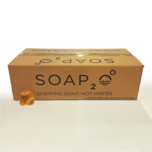 SOAP2O Liquid Hand Soap Fragrance Free Krt á 10 pk á 4 pods (160L såpe)