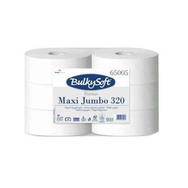 Toalettpapir BulkySoft Jumbo 320 – Premium. 2-lag *krt a 6 rl.