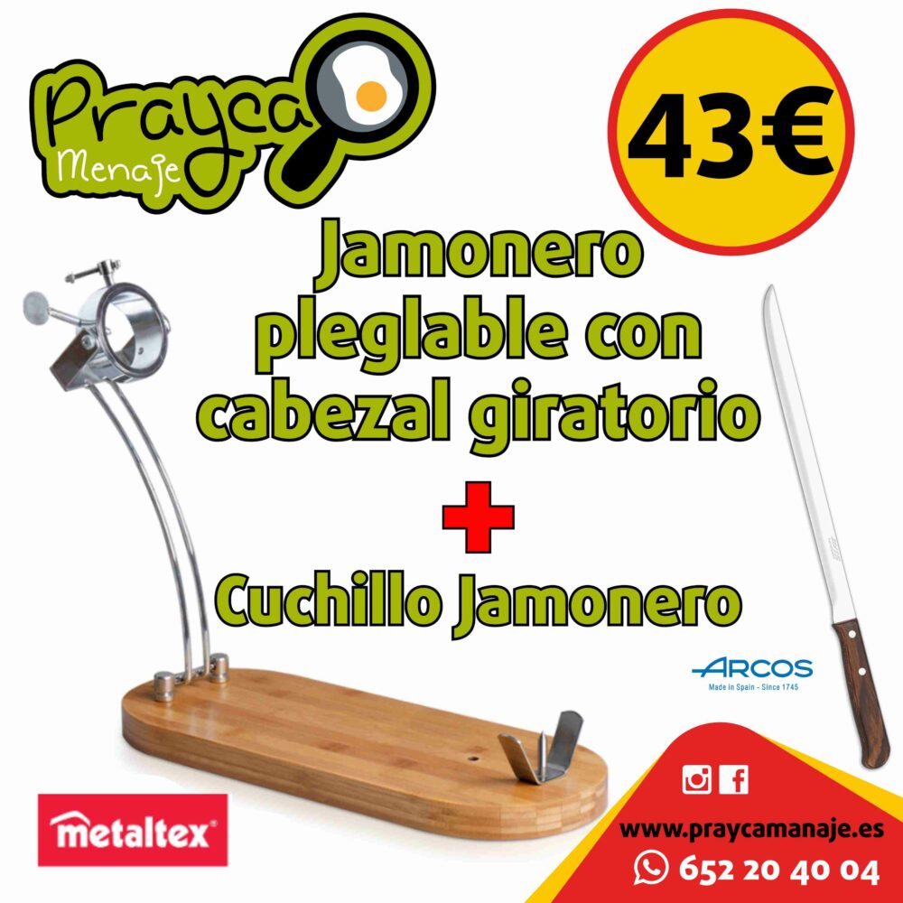 JAMONERO PLEGABLE + CUCHILLO ARCOS 