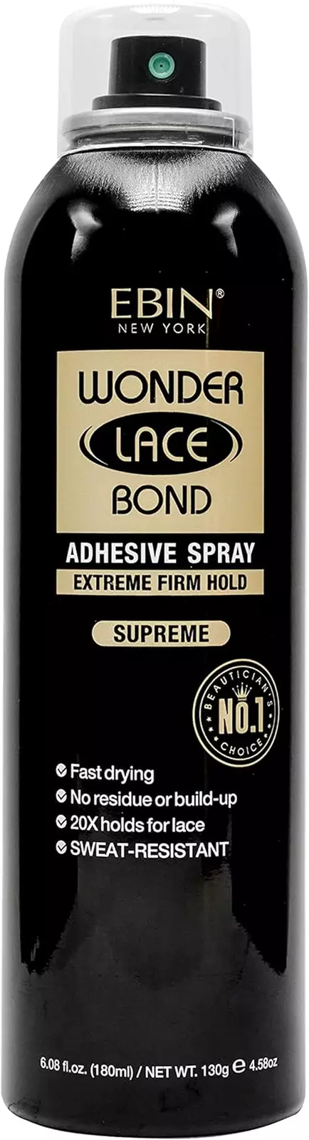 Ebin New York Wonder Lace Bond Adhesive Spray Extreme Firm Hold Active