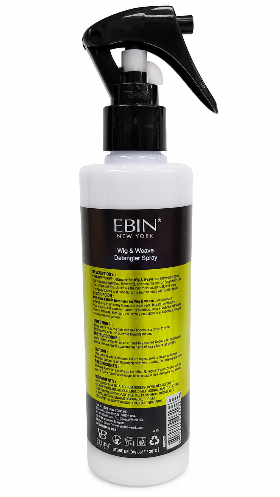 EBIN New York 5 Second Detangler for Wigs and Weaves 250ml - Image 2