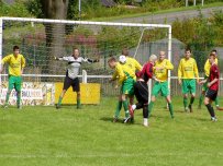 Action from last season's pre-season game at Llanidloes Town