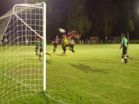 Nick Evans (seen here scoring v Carno) was among those on target at Llansantffraid