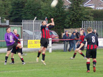 Steve Kay (heading the ball) was on target for the Reserves