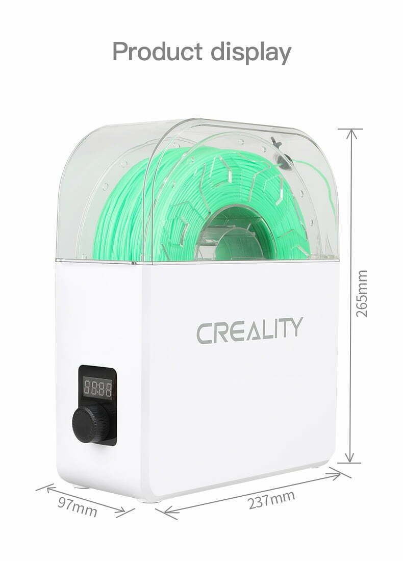 Creality Filament Dry Box produkt mål