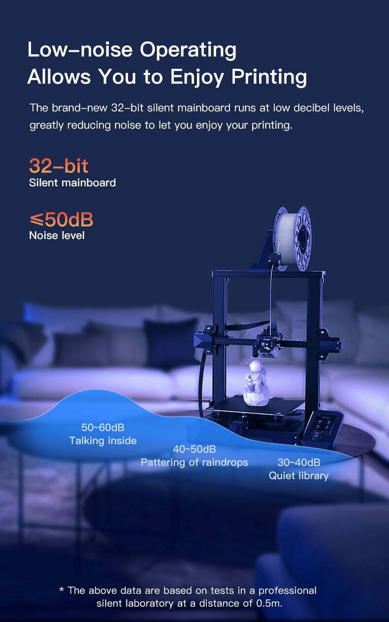 Creality Ender-3 S1 lydsvag 3D printer