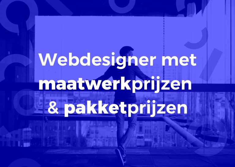 Een webdesigner die zowel maatwerkprijzen als pakketprijzen hanteert