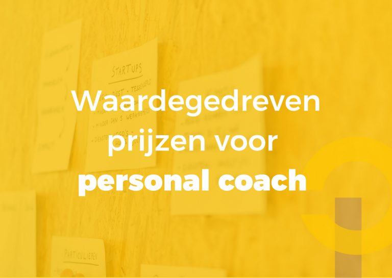 Waardegedreven prijs coach