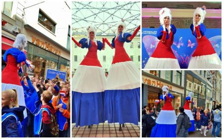 Rood Wit Blauwe Dames op Stelten: Boek Hollands entertainment voor festivals, Koningsdag & meer! Interactief, kleurrijk en onvergetelijk.