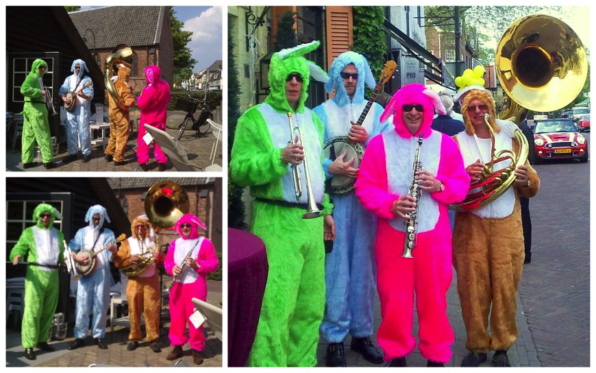 Boek het Bonte Paashazen Dixieland Looporkest voor een onvergetelijk evenement. Breed repertoire, flexibele bezetting. Swingend of ontspannen, het perfecte geluid voor uw feest!