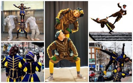 Geniet van spectaculaire Sint en Piet magie met de lenige Pieten Acrobaten! Interactieve acrobatiek voor een feestelijke ervaring. Boek nu!