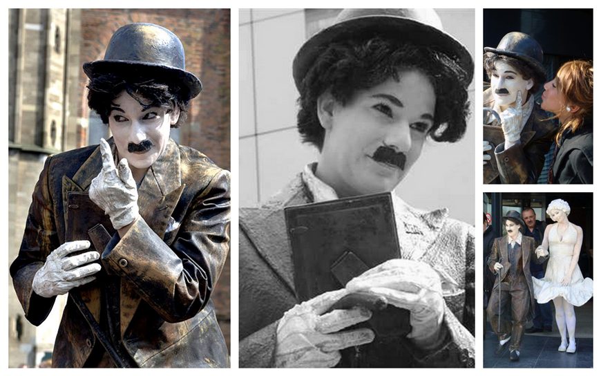 Charlie Chaplin Levend Standbeeld
