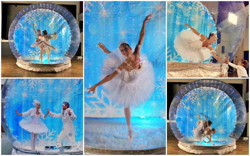 Ervaar magische betovering met de Ballerina in Bubbel: dansende IJs Prinses en Koning Sneeuwvlok. Boek nu voor betoverend winterentertainment!