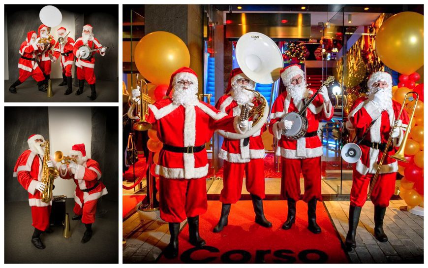 Dit Kerstmannen Dixieland Orkest speelt een voor iedereen herkenbaar repertoire in dixie-stijl. Boek nu!