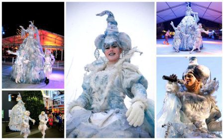 Sprookjes Zingende Sneeuwkoningin en dansende nimfen: Betover uw evenement met magische winterliedjes en elegantie. Boek nu!